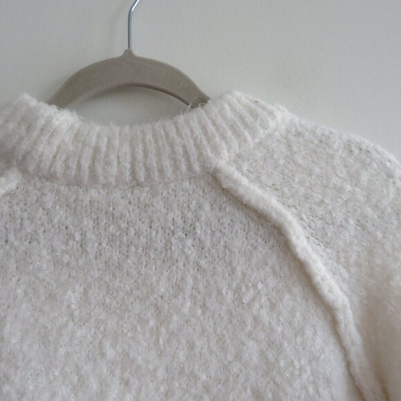 FREE PEOPLE Solid Cocoon Solid Crew Sweater Jumper in Ivory Neutral - Size XS - Picture 12 of 14